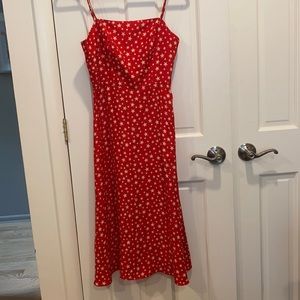 HVN Nora dress, red star print, size 4